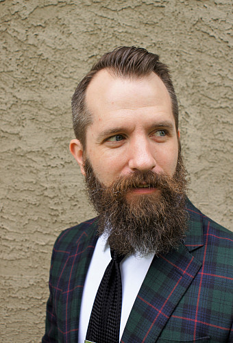 A time when my beard was less gray...