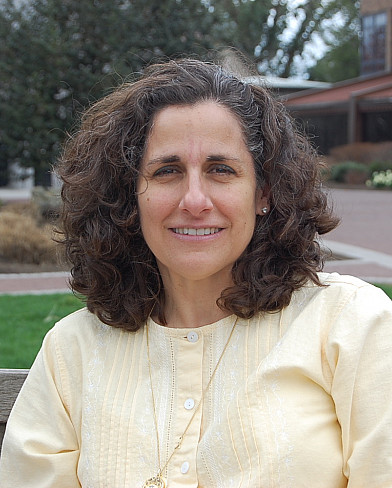 Lisa Grossbauer posing outside on the Ursinus campus