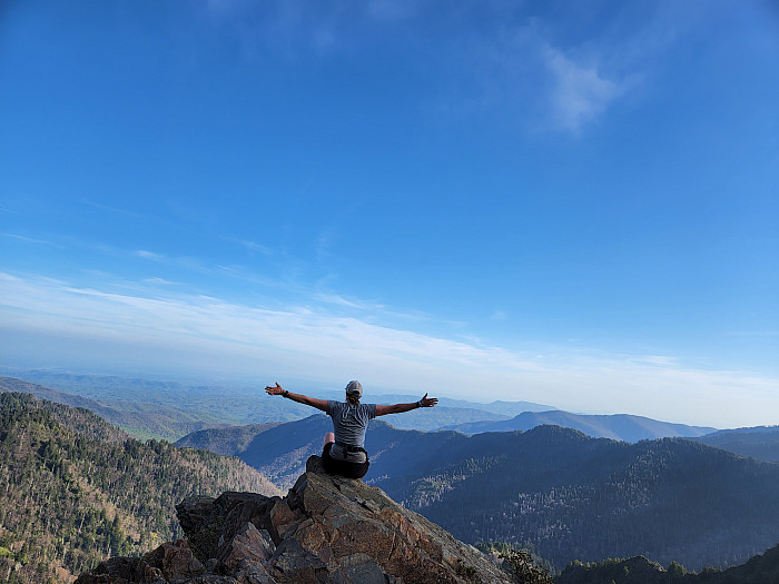 Enjoying a magnificent view!