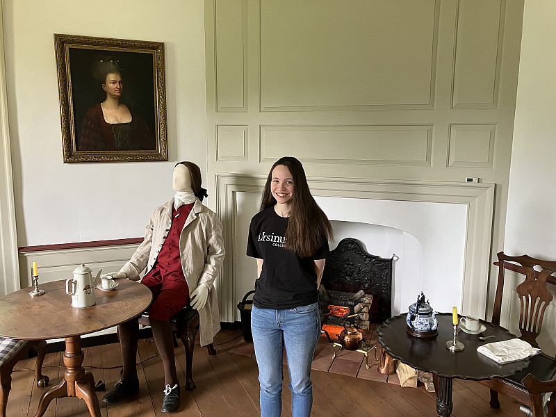 Student Heather Reitnauer completed her internship at the historic Pottsgrove Manor located 15 minutes from our Collegeville campus.