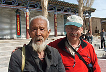 Dr. Hugh Clark (on the right) in Dunhuang, China