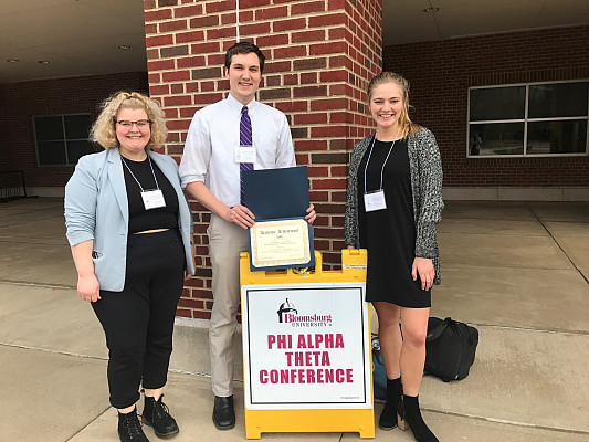 Ursinus Students Garrett Bullock, Liz Iobst and Chloe Sheradan