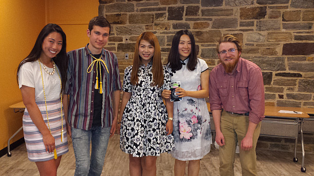 From left, Amy Lee, Joe Iuliucci, Stephanie Sun, Yuchi Liu (FLTA), Morgan Larese.