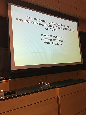 Dr. David N. Pellow's lecture on environmental justice at Musser Auditorium