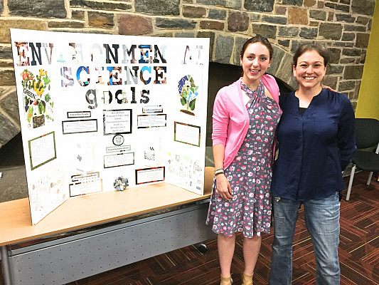 Valerie Bedrock, certification in Environmental Education, with Environmental Studies Professor Leah Joseph