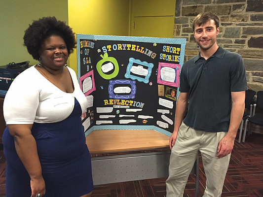 Sinnea Douglas and her cooperating teacher, Luke Zeller, of Science Leadership Academy, Beeber Campus (School District of Philadelphia)