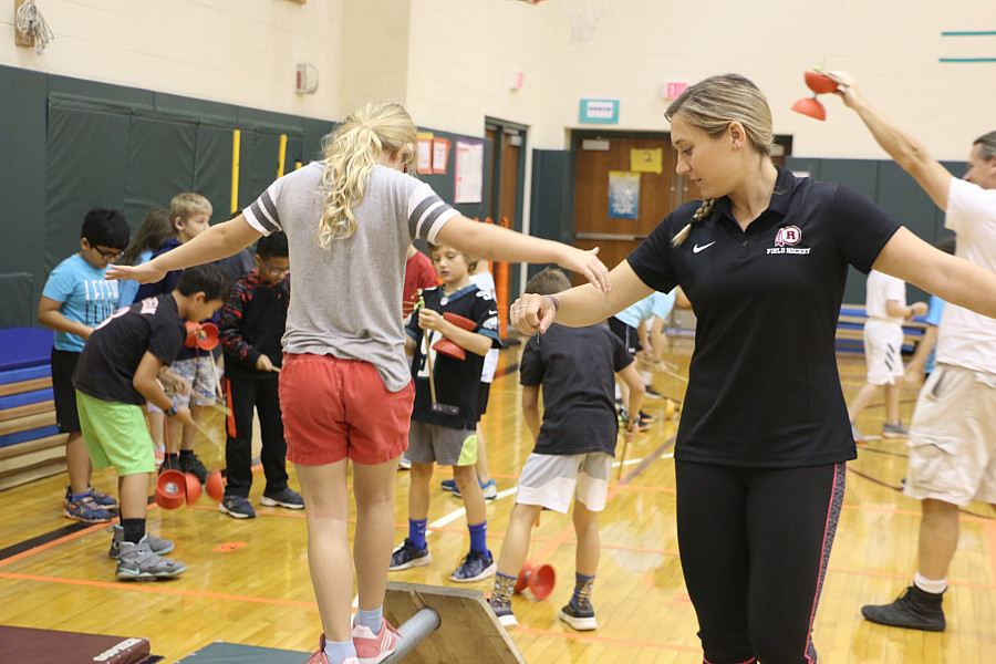 Brittany Grzywacz (Post-Baccalaureate) student teaching Health & Physical Education in the Radnor School District in fall 2018.
