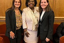 Jessica Pizzo and Katherine Hein with PA House Speaker Joanna McClinton at NEW Leadership PA