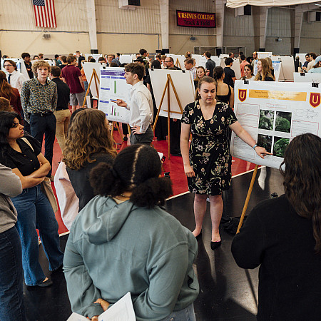 20240424 CoSA-FLBPosters-16 Students present their research findings in Floy Lewis Bakes Center. Part of CoSA 2024