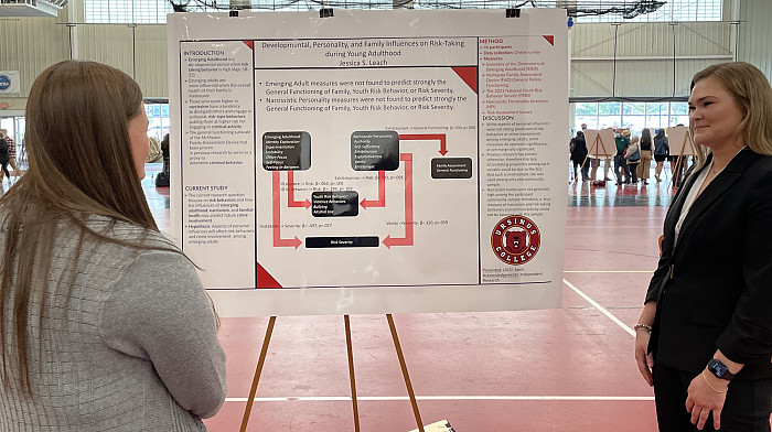 Jessica Leach presenting research