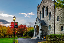 A beautiful sunrise with Bomberger Hall