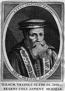 An old black and white photograph of Zacharias Ursinus.