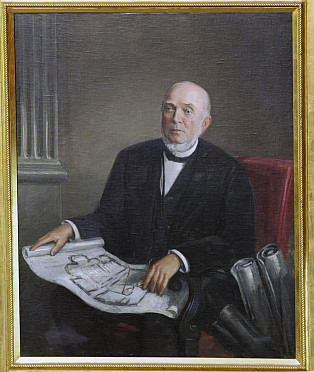 Old painting of Robert Patterson.