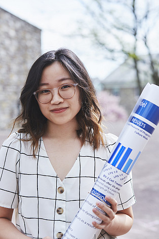 Ursinus student heads to her Celebration of Student Acheivement (COSA) presentation which is a full day in which the campus celebrates st...
