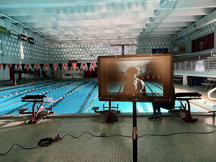 Molly '25, a stand-out swimmer for the Bears got her workout in as our dive deeper talent. An underwater camera helped capture her a...