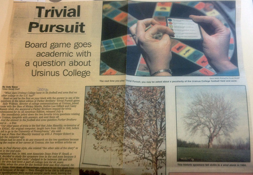 Trivial Pursuit newspaper story.