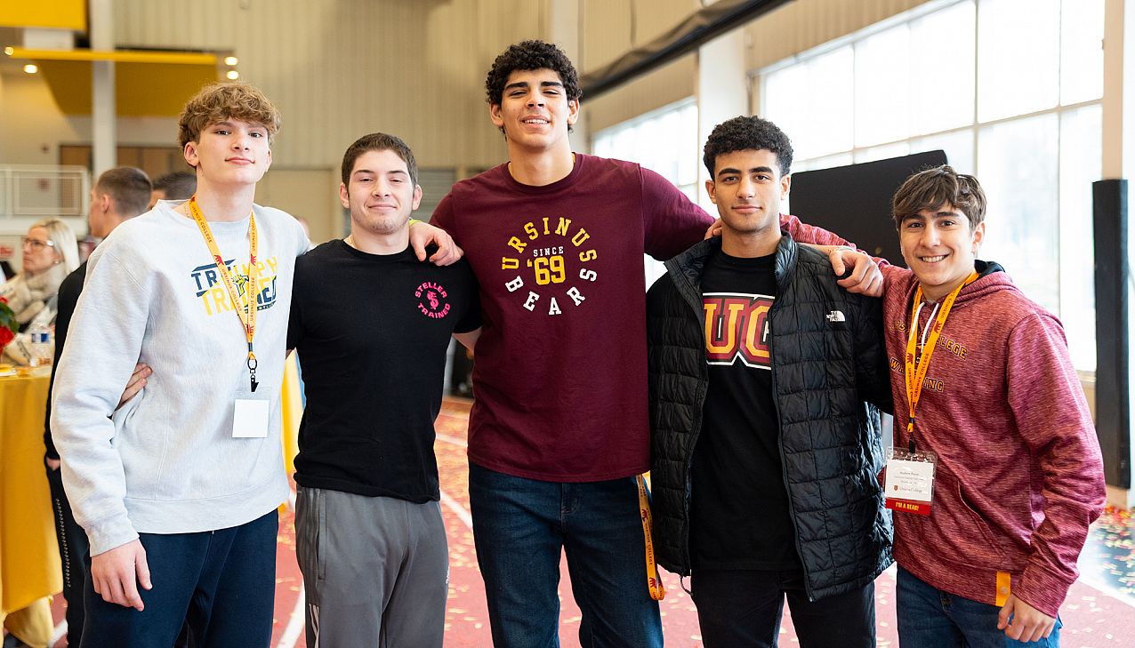 5 male students scholarship aid copy 2023 Admitted Students Day
