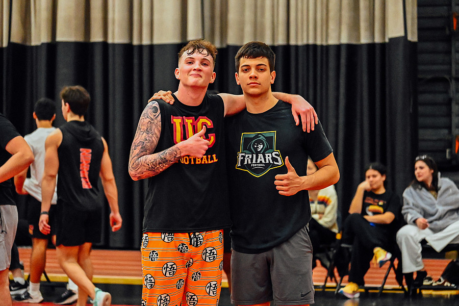 Students play Intramural Basketball championship game in the Floy Lewis Bakes Field House on February 28, 2024. Photos by Julia Nitz