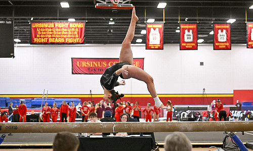 Ursinus College Gymnast competing 