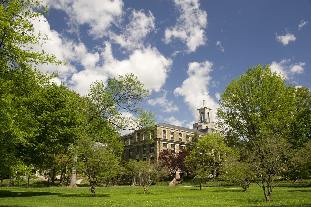 Photo of Pfahler Hall on campus.