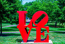 Love Statue located on Ursinus College campus.