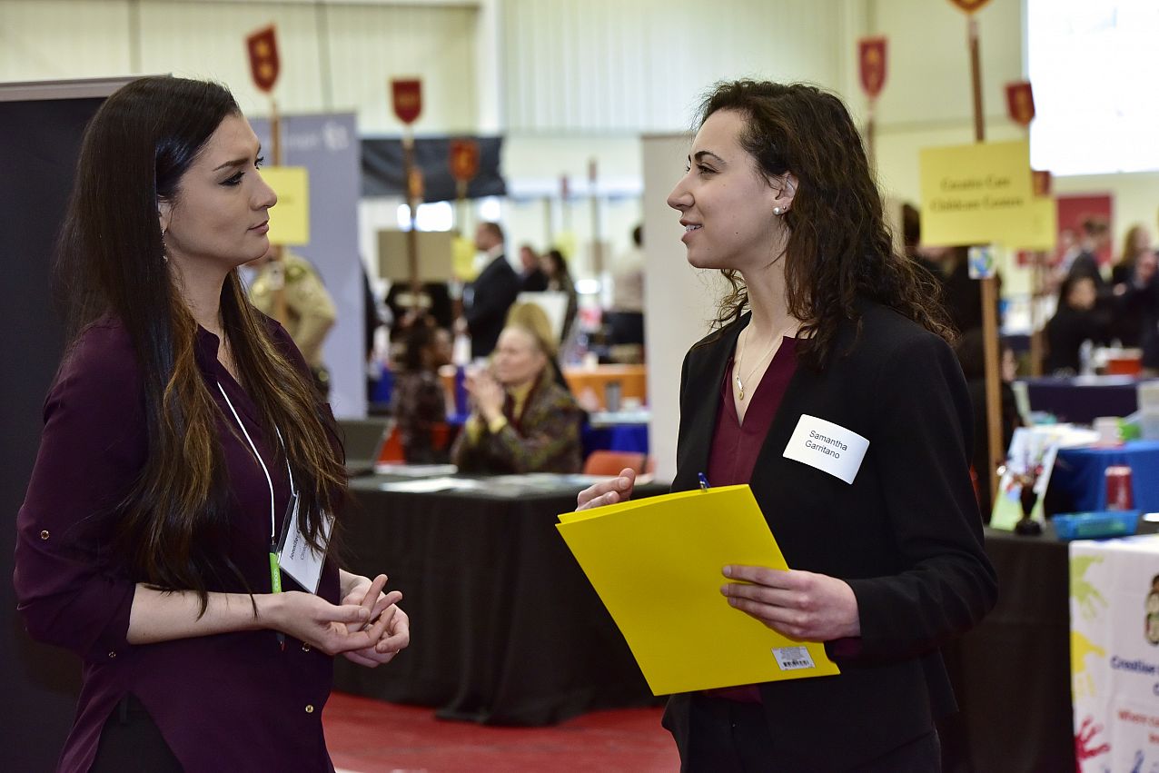 Students met with employers during the 2019 Job, Internship and Networking Fair.