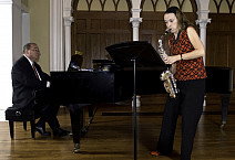 Holly Hubbs on saxophone