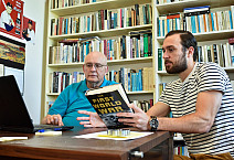 Professor Ross Doughty and Ed Malandro '16 collaborate on designing a course on World War I.