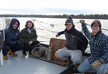 Ursinus students prepare to do research on Seneca Lake, one of the glacial Finger Lakes in upstate New York.