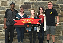 Members of the first graduating class of the educational studies major at Ursinus.