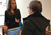 Students shared their projects with the campus community during the official Bears Make History project launch.