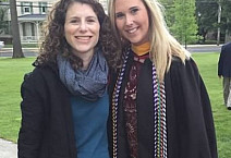 Anna Marks, coordinator of legal studies, and Karla Pisarcik '17, assistant district attorney in Montgomery County, who will be speaking ...