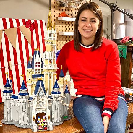 Jade Touam and the LEGO Disney castle