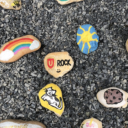 The new Kindness Rocks Garden at the Schellhase Commons.