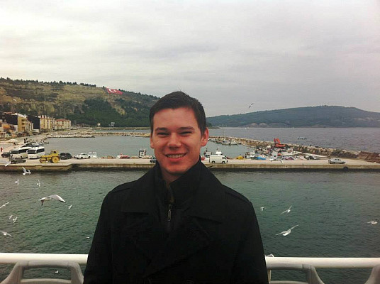 Senior Chris Goss in Istanbul