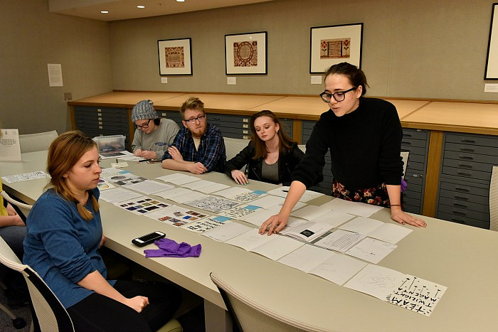 Ursinus students minoring in museum studies curate the Berman Museum exhibition, Natessa Amin: Dancing on the Water Tank.