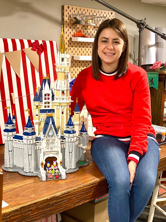 Jade Touam and the LEGO Disney castle