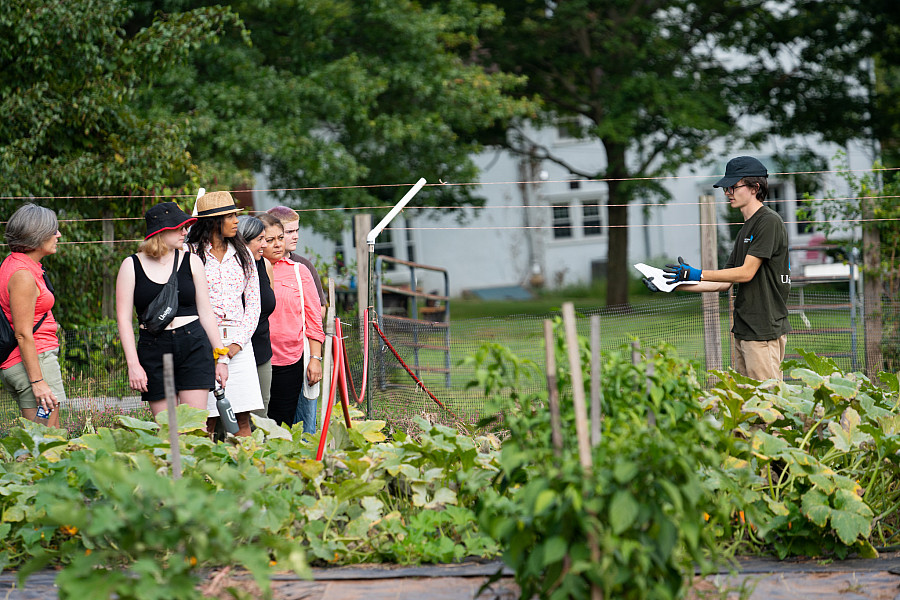Campus Farm tour on Family Day in Fall 2022