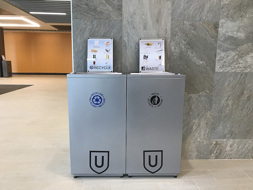 Ursinus College recycles! Look for signs around campus so you know what goes into the waste and recycle bin.