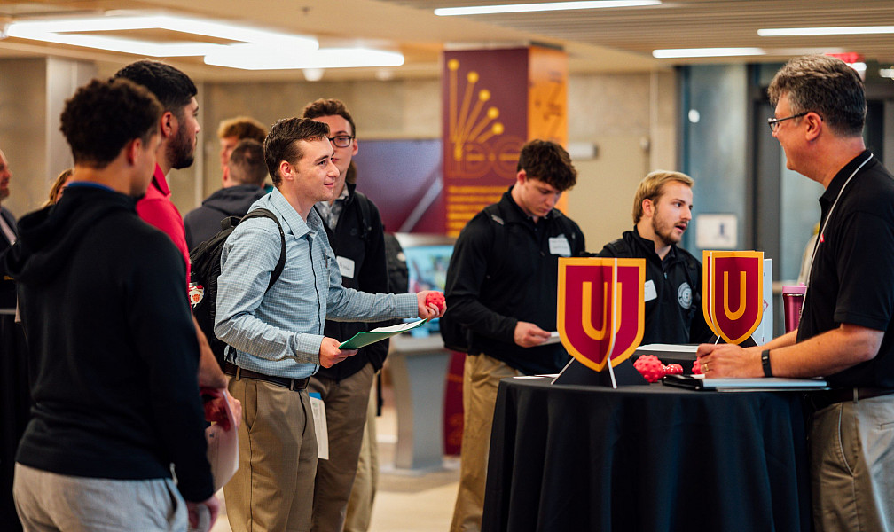 Students and employers gather in our Innovation and Discovery Center to network as part of a Career and Professional Development (CPD) fa...