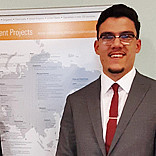 Paul Cottam '19 (right) shadowed Vance Whitfield '02 at Cardno International Development.