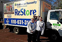 ReStore staff members Kathy Walsh, left, Brian Gillen, Abby Rambo and Erika Reinhard stand outside the West Norriton shop. 21st Century M...