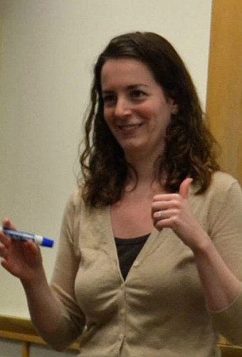 Alice Leppert giving a presentation