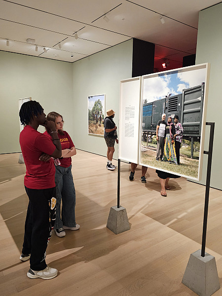 Crigler program mentees admiring art at the museum of Modern Art in NYC field trip