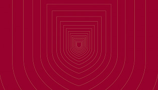 Business Card back red large shield
