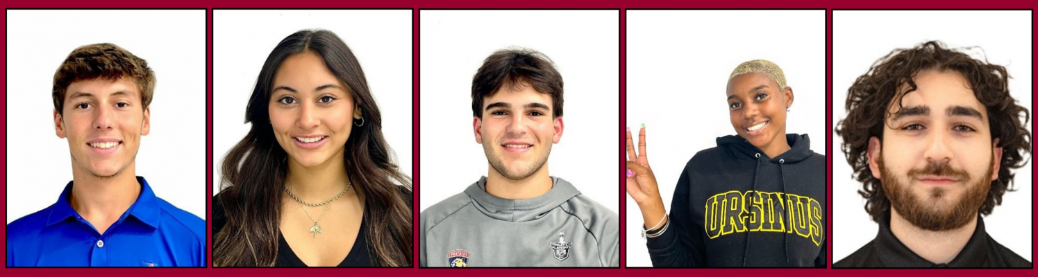 Chuck Schlindwein, Mia Bompensa, Zach Lewis, Jordyn Spady, and John Teryan (from left to right)