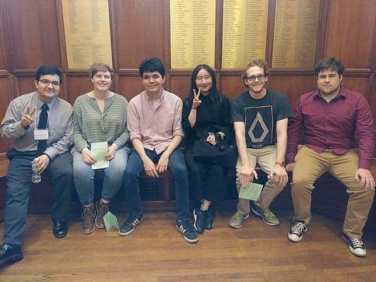 L to R: Rosendo Lopez-Duran, Solana Warner, Luke Paustian, Xinyun (Lydia) Zhang, Ben Susser, Jake Nop