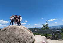 Students studying abroad in South Korea.