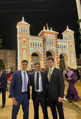 Marko Balic with new Spanish friends in Seville