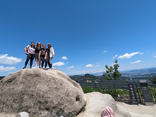 Students studying abroad in South Korea.
